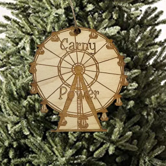 Ornament - Carny Power - Raw Wood Maple {2}