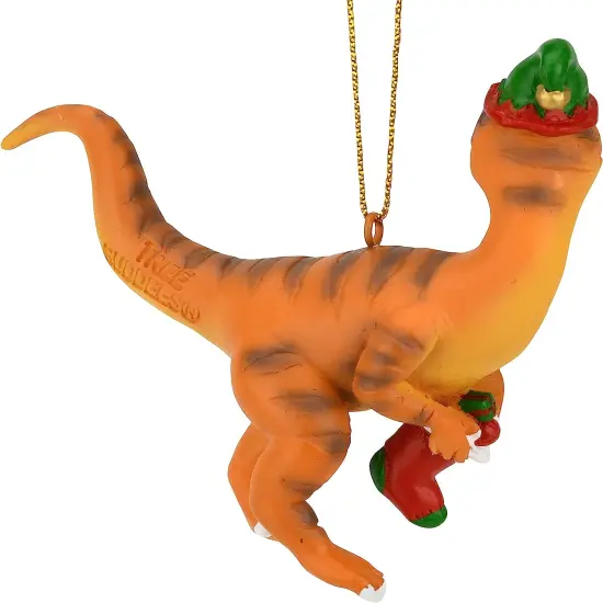 Tree Buddees Raptor Dinosaur Christmas Ornament Velociraptor with a Stocking {4}