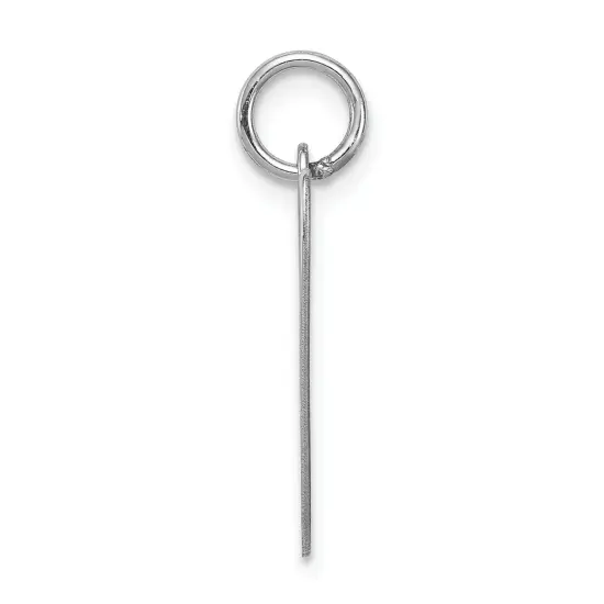 Sterling Silver Small Script Initial Letter V Charm Jewerly 16mm x 10mm {2}