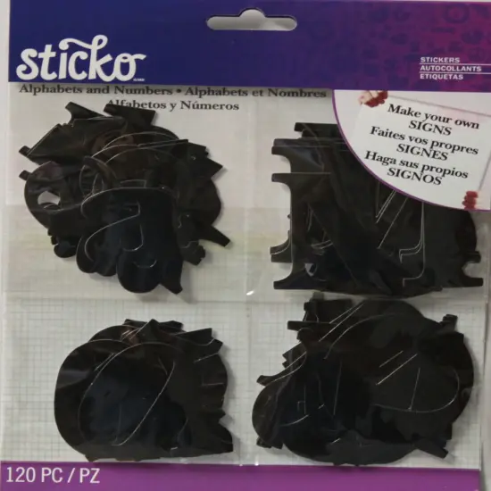 Sticko XL Basker Alpha Black Stickers {1}
