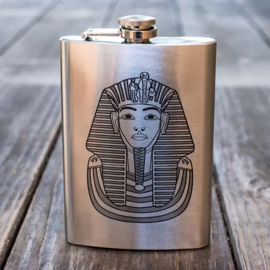 8oz Tutankhamun Stainless Steel Flask {2}