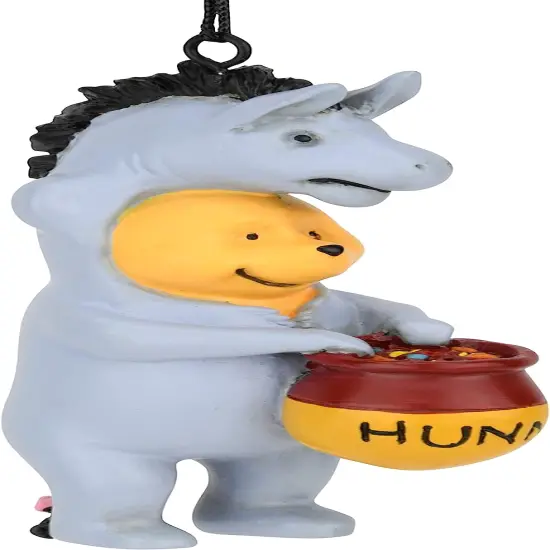 Tree Buddees Winnie The Pooh and Eeyore Dressed up as Each Other for Trick or Treating Cute Halloween Ornaments {2}