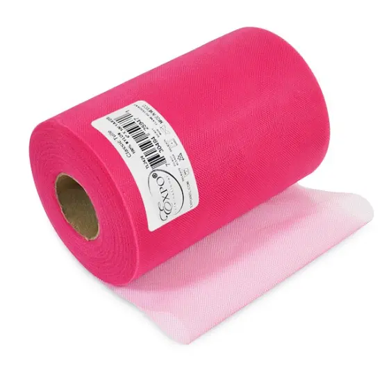 Premium Matte Tulle Spool of 6-inch X 100 Yards Pink {1}