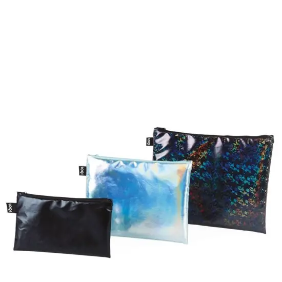 LOQI Metallic Collection Prism Zip Pockets {1}