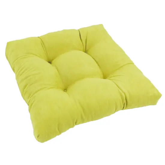 19-inch Squared Microsuede Tufted Dining Chair Cushion - Mojito Lime {1}