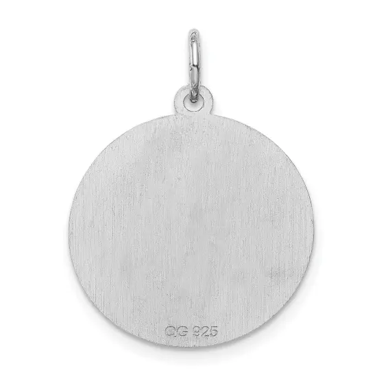 Sterling Silver Brocaded Initial Capital R Charm Jewerly 27mm x 20mm {4}