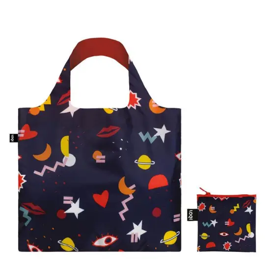 LOQI Artist Celeste Wallaert Reusable Grocery Bag, One Size, Night Night {1}