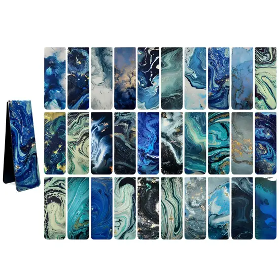 Wrapables Magnetic Bookmarks, Page Marker, Page Clips Reading Supplies (Set of 30), Ocean {1}