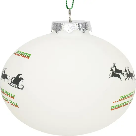 Tree Buddees Back to Christmas - Where We're Going. We Don't Need Roads Glass Christmas Ornaments {2}