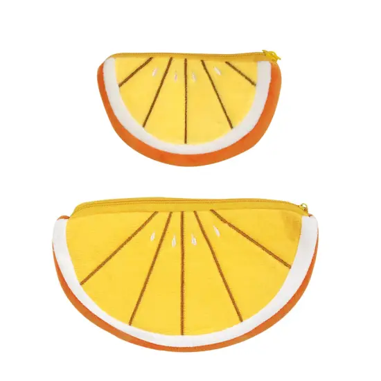 Wrapables Fruity Pencil Case and Pouch (Set of 2) Orange {1}