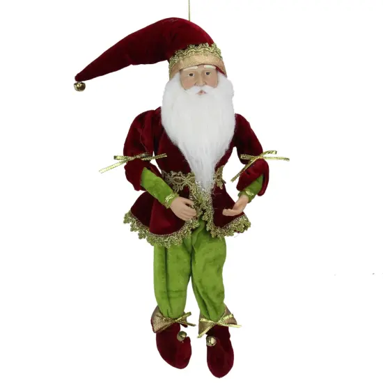 Northlight Whimsical Elf Hanging Christmas Figure - 18" - Red and Green {1}