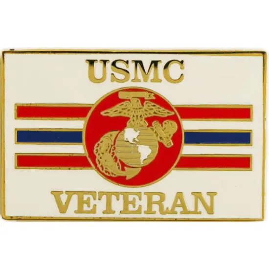 U.S.M.C. Veteran Logo Pin 1" {1}