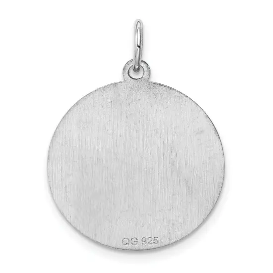 Sterling Silver Brocaded Initial Capital D Charm Jewerly 27mm x 20mm {3}