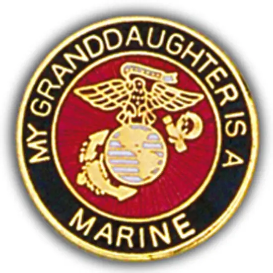 U.S.M.C. My Granddaughter Is A Marine Pin 1" {1}