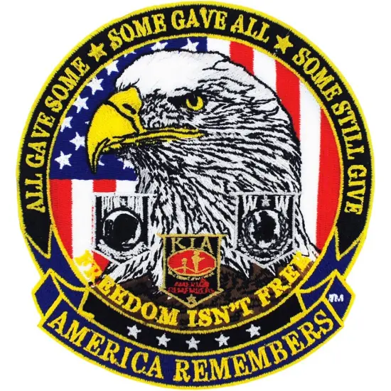 EagleEmblems PM7830 Patch-America Remembers (Lrg) (5.25'') {1}