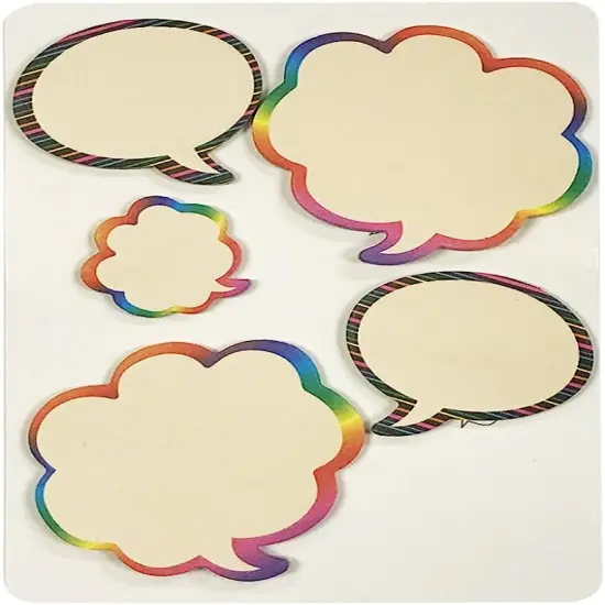Wrapables Rainbow Thinking Bubble Sticky Notes (Set of 2) {2}