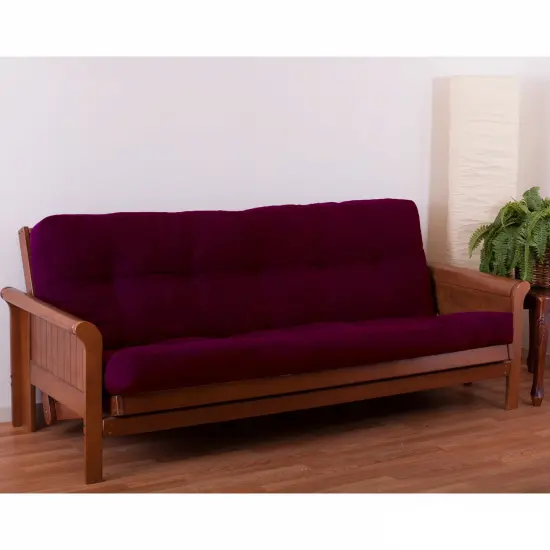 Blazing Needles Renewal 5-inch Twill Full-size Futon Mattress - Burgundy - Burgundy {1}