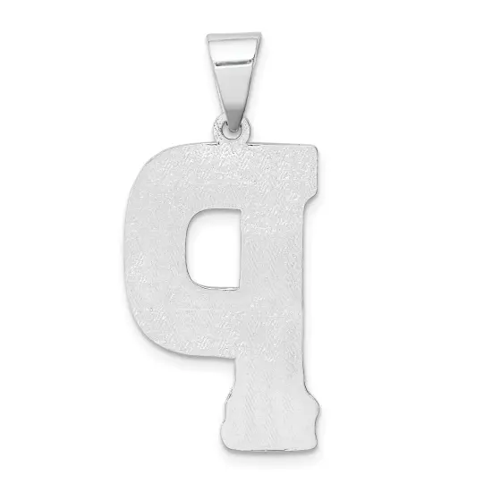 Sterling Silver Initial P Charm Jewerly 35mm x 15mm {3}
