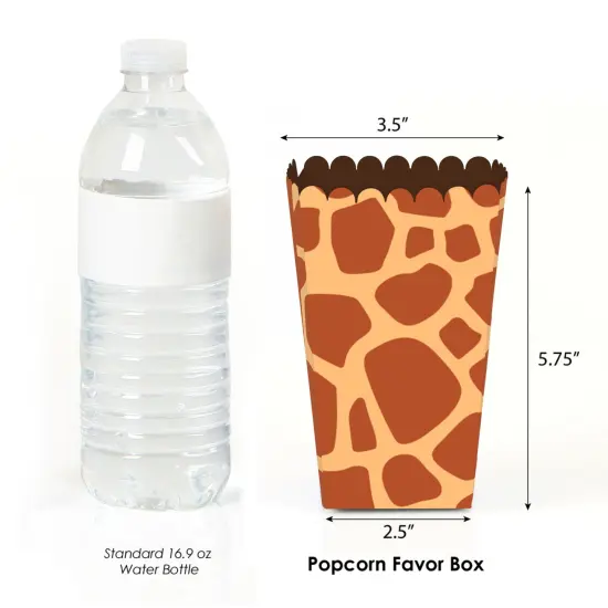 Big Dot of Happiness Giraffe Print - Safari Party Favor Popcorn Treat Boxes - Set of 12 {3}