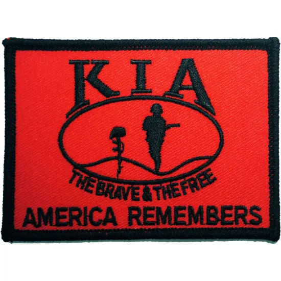 Eagle Emblems Patch-Kia, Honor Flag, Red (2-1/2"X3-1/2") {1}