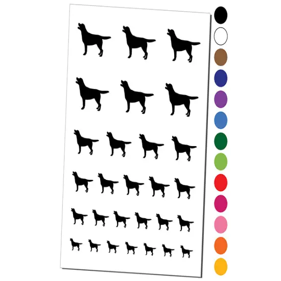 Labrador Retriever Dog Solid Temporary Tattoo Water Resistant Fake Body Art Set Collection Light Pink {1}