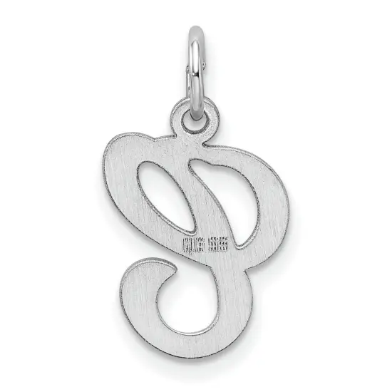 Sterling Silver Stamped Initial Letter C Charm Pendant Jewerly 20mm x 12mm {4}
