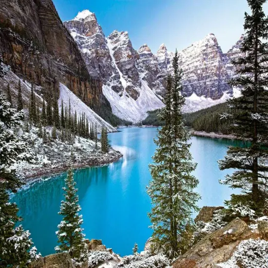1000 Piece Jigsaw Puzzle, The Jewel of the Rockies, Canada, Idyllic Landscape, Mountains and Lake, Adult puzzle, CastorlandC-102372-2 {2}