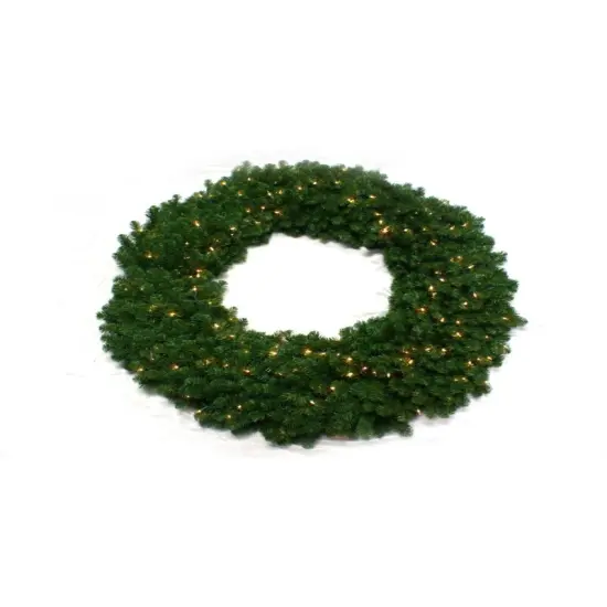 60" Pre-Lit Northern Spruce Wreath with 300 Lights & 1200 Tips - Stunning Holiday Decor, Ideal for Christmas Home & Office Displays - Perfect for Festive Celebrations - 2024 Christmas Collection, Floral Home by Artificial Flowers {1}