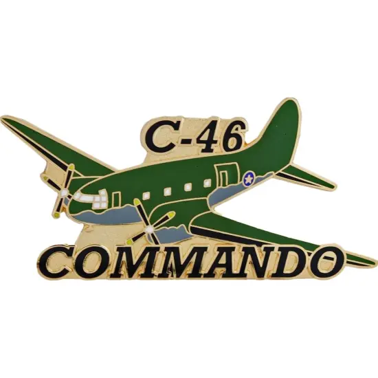 C-46 Curtiss Commando Airplane Pin 2 3/8" {1}