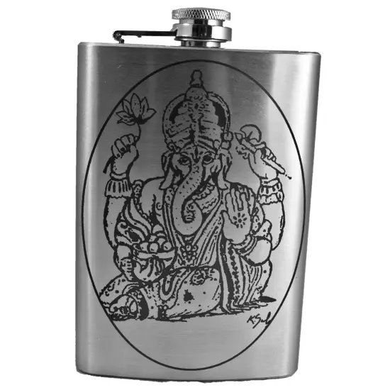 8oz Ganesha Stainless Steel Flask {1}
