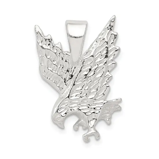 Sterling Silver Eagle Pendant Charm Bird Jewelry 23mm x 17mm {1}
