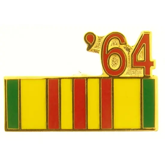 Vietnam 64' Ribbon Pin 7/8" {1}