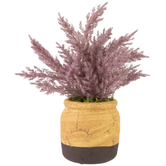 Northlight Artificial Astilbe Plant in a Ceramic Pot - 12"- Purple {1}