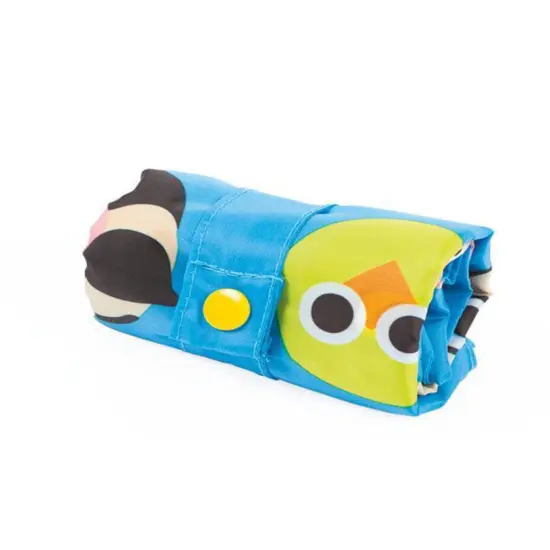 LOQI STEPHEN CHEETHAM Faces Blue Reusable Shopping Bag {4}