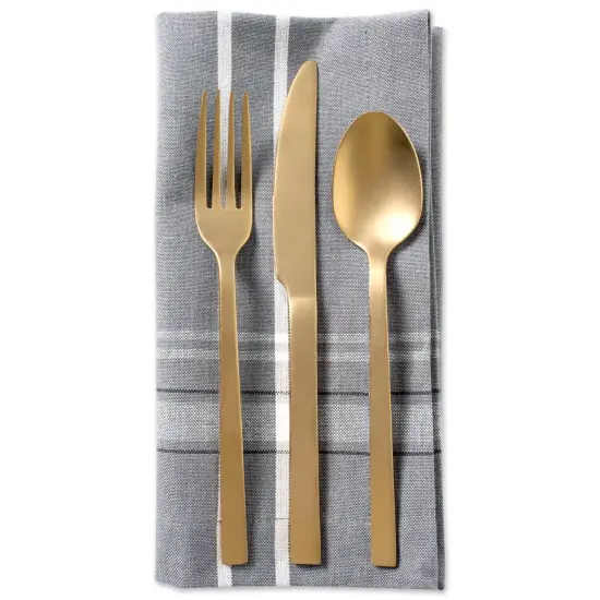 DII Gray Chambray French Stripe Napkin (Set of 6) {2}