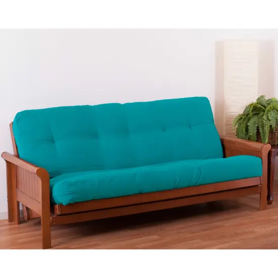 Blazing Needles Renewal 8-inch Twill Full-size Futon Mattress - Aqua Blue - Aqua Blue {1}