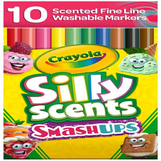 Crayola Silly Scents Washable Slim Markers 10/Pkg-Assorted Colors {1}