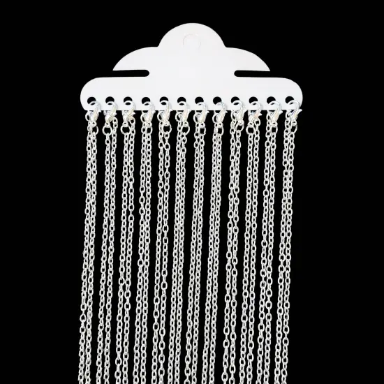12 or 72 Pieces: 18" Pre-made Silver Plated Necklace Chains {1}