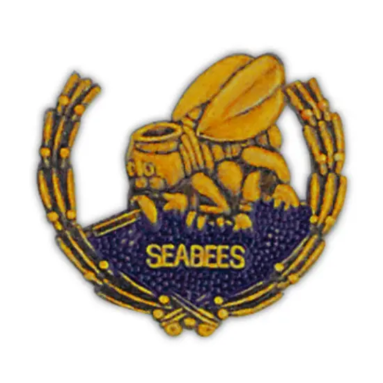 Pins US Navy Seabees Wreath Emblem (1-3/16") {1}