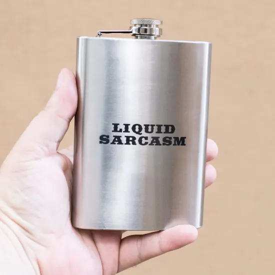 8oz Liquid Sarcasm Stainless Flask {5}
