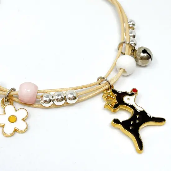 Wrapables Friendship Beaded Enamel Charm Bracelet, Deer {2}