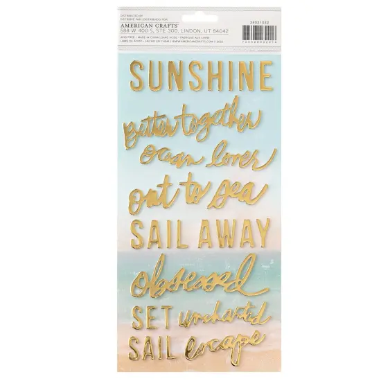 Heidi Swapp Set Sail Thickers Stickers 66/Pkg-Phrase {3}