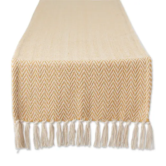 DII Honey Gold Chevron Table Runner 15x108 {1}