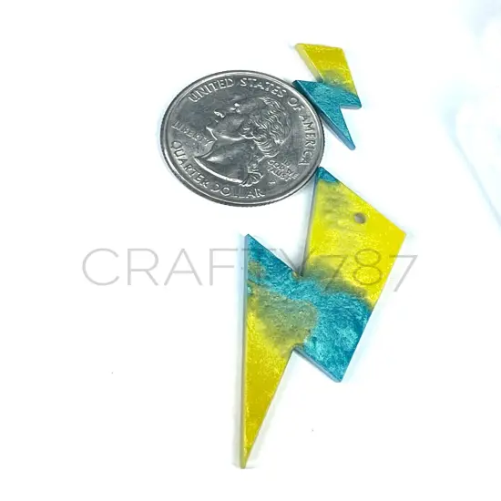 Bolts Dangle 1.75in Earrings Silicone Mold {2}
