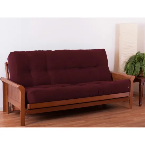 Blazing Needles Renewal 9-inch Twill Full-size Futon Mattress - Burgundy - Burgundy {1}