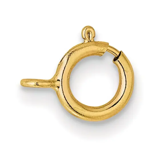 18K Gold Spring Ring Clasp 8Y1702 {2}