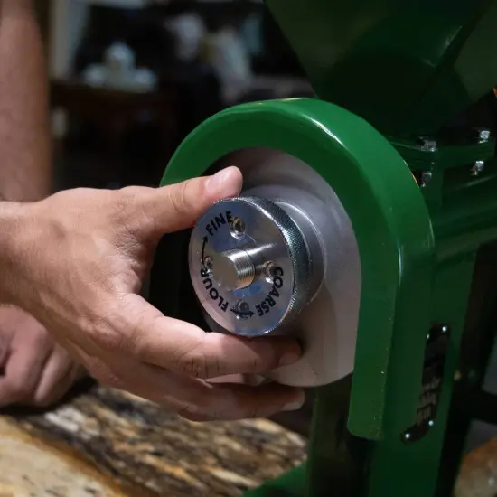 Lehman's Manual Power Grain Mill, Grinds Any Dry Grain to Pastry Flour, Big 6 Cup Capacity, 14 inches High with 12 inch Flywheel {5}