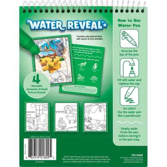Awesome Animals Water Reveal Book, 6 Sets {2}