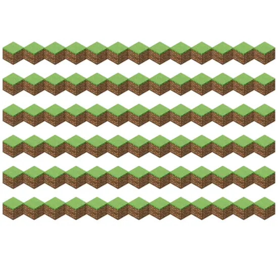Minecraft Die-Cut Blocks Extra Wide Trim, 37 Feet Per Pack, 6 Packs {1}