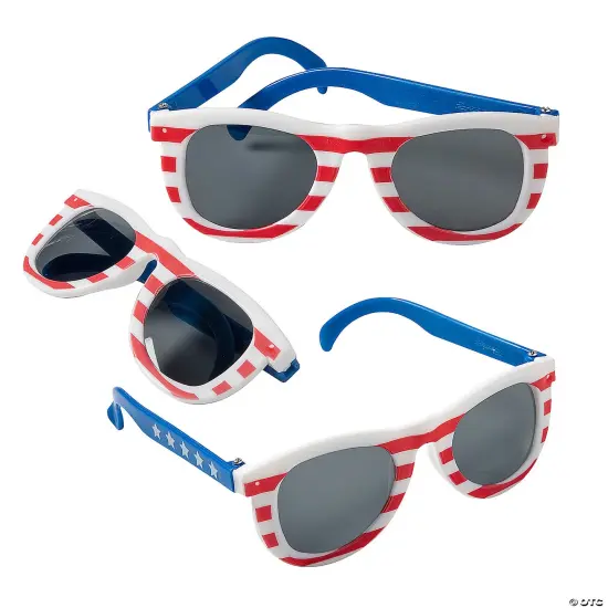 5" x 4 1/2" Kids Patriotic Sunglasses 12 Pieces {2}